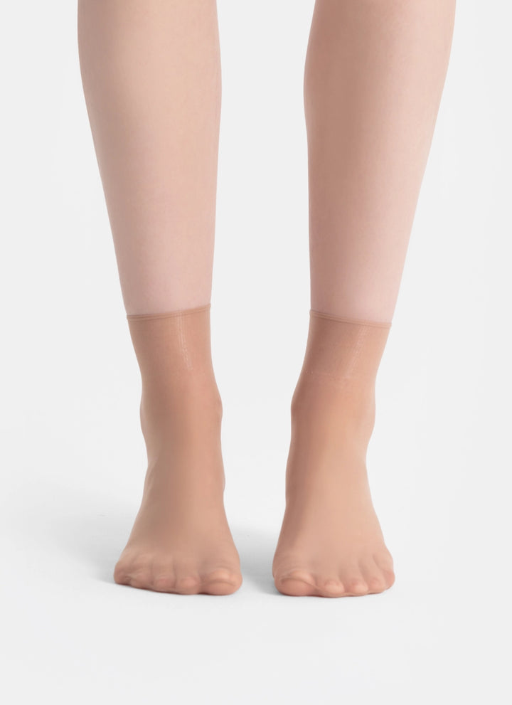 Ponožky s transparentní špičkou | nadotec ZEMĚ | 8 DEN béžová