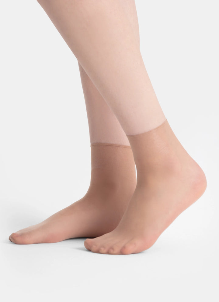 Ponožky s transparentní špičkou | nadotec ZEMĚ | 8 DEN béžová