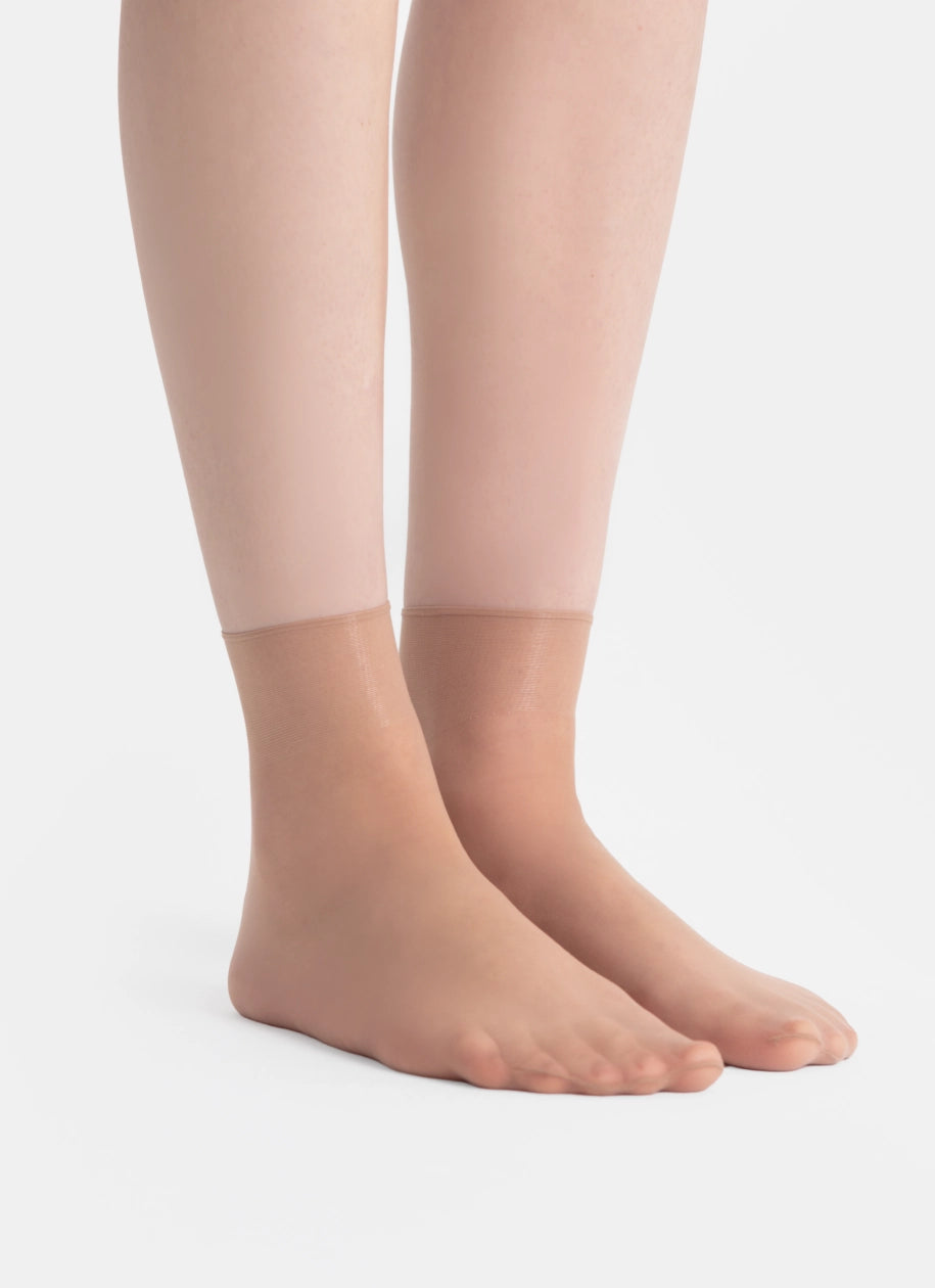 Ponožky s transparentní špičkou | nadotec ZEMĚ | 8 DEN béžová