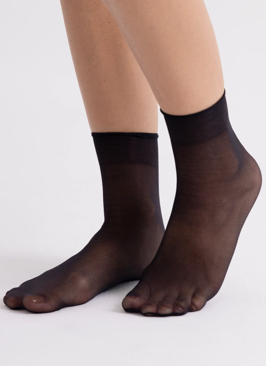 5 PACK: Ponožky z odolnější příze | nadotec STOPY | 12 DEN černá