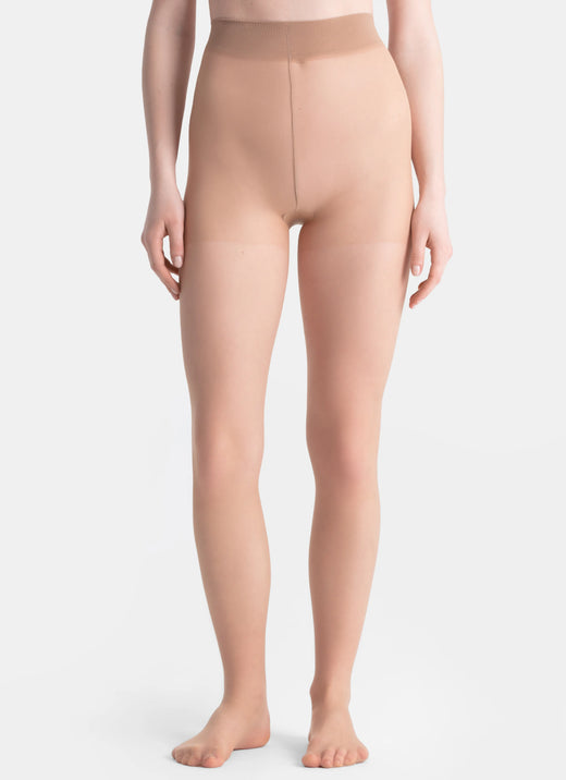 5 PACK: Klasické punčochy s transparentní špičkou | nadotec DUŠE | 20 DEN béžová