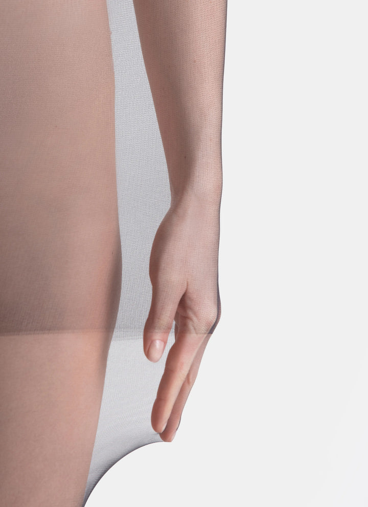 Klasické punčochy s transparentní špičkou | nadotec DUŠE | 20 DEN černá