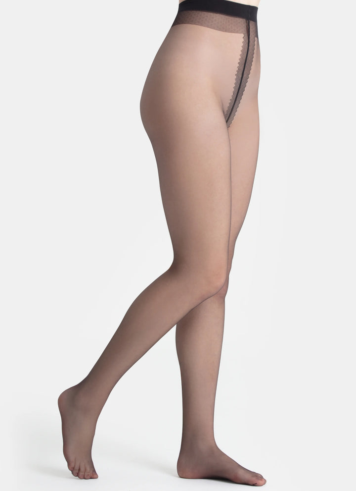 5 PACK: Velmi transparentní punčochy | nadotec JEMNOSTI | 8 DEN černá