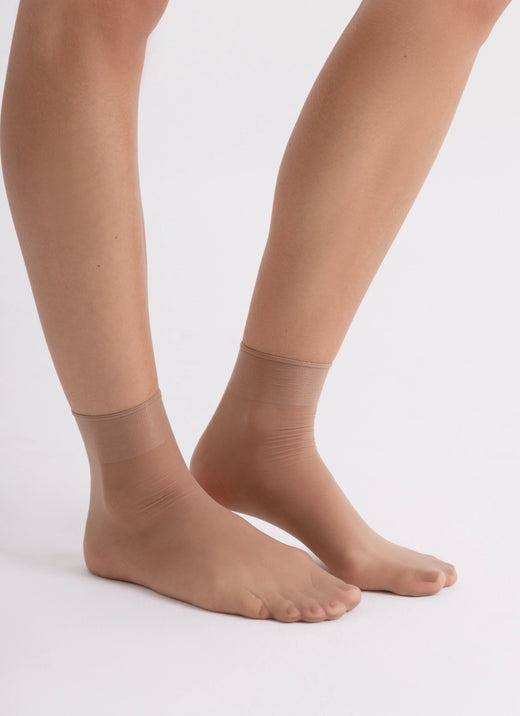 Ponožky z odolnější příze | nadotec STOPY | 12 DEN béžová
