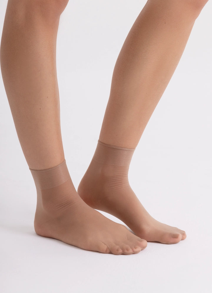 5 PACK: Ponožky z odolnější příze | nadotec STOPY | 12 DEN béžová