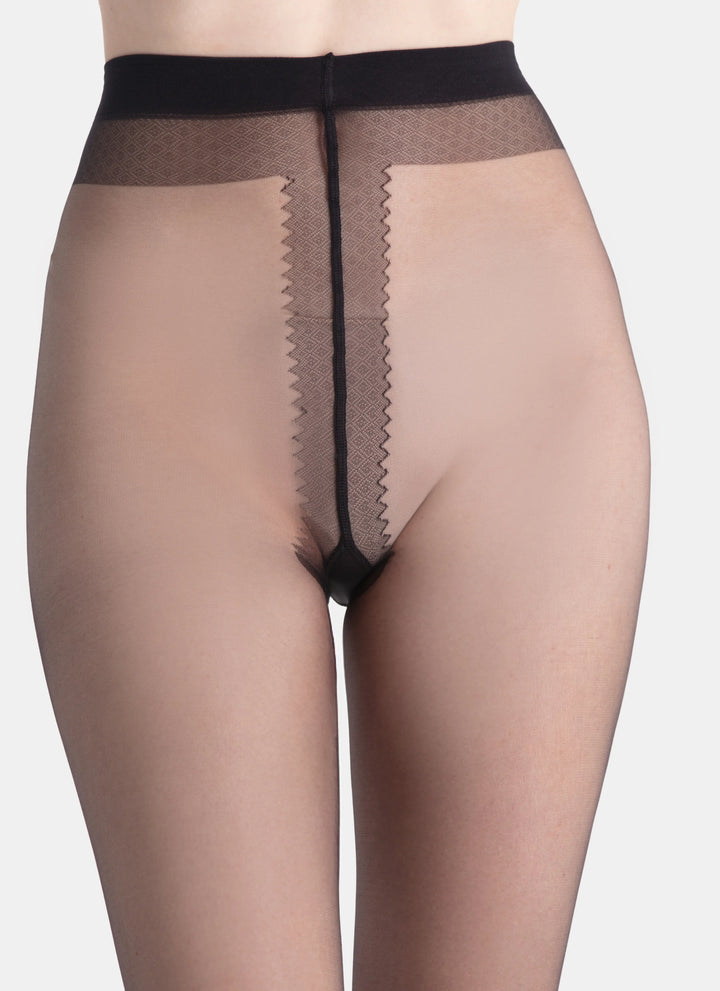 5 PACK: Velmi transparentní punčochy | nadotec JEMNOSTI | 8 DEN černá