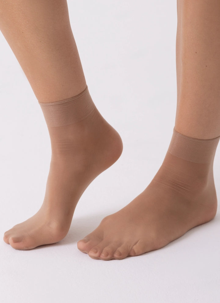 5 PACK: Ponožky z odolnější příze | nadotec STOPY | 12 DEN béžová
