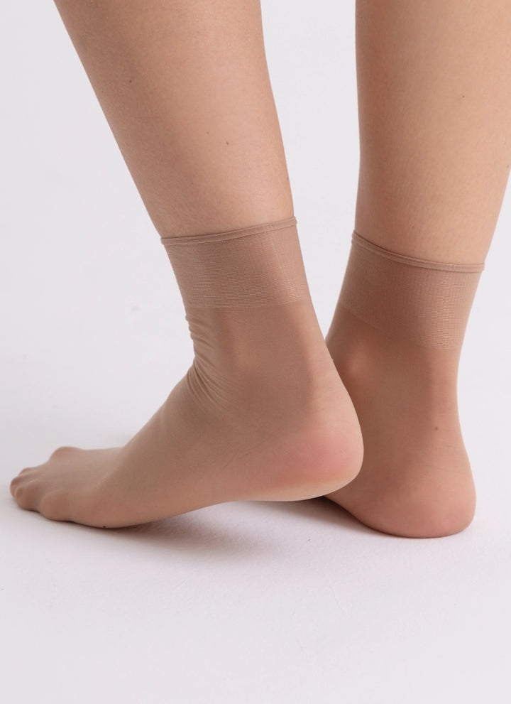 5 PACK: Ponožky z odolnější příze | nadotec STOPY | 12 DEN béžová