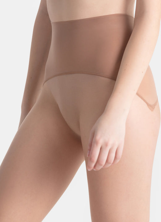 Punčochy s vysokým pasem | nadotec ELEGANCE | 30 DEN béžová