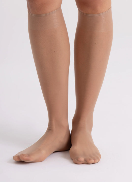 Podkolenky z odolnější příze | nadotec VŠEDNÍHO DNE | 12 DEN béžová