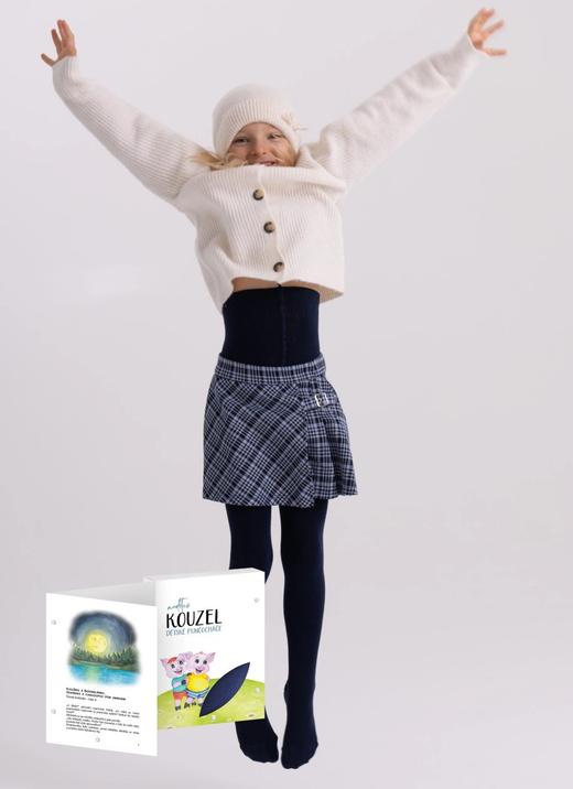 Dětské punčocháče v knížce s pohádkou – POHÁDKY III (tmavě modré)