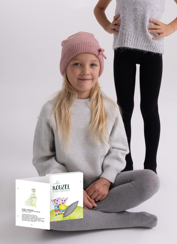 Dětské punčocháče v knížce s pohádkou – POHÁDKY IV (šedé)
