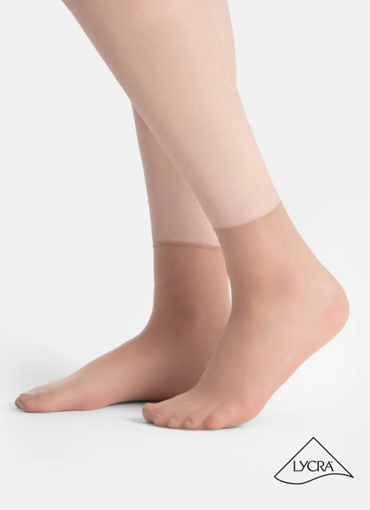 5 PACK: Ponožky s transparentní špičkou | nadotec ZEMĚ | 8 DEN béžová